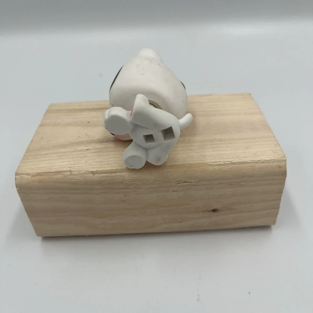 Littlest Pet Shop White Black Bull Terrier Dog Blue Eyes No‎ #1664 Vintage 2004